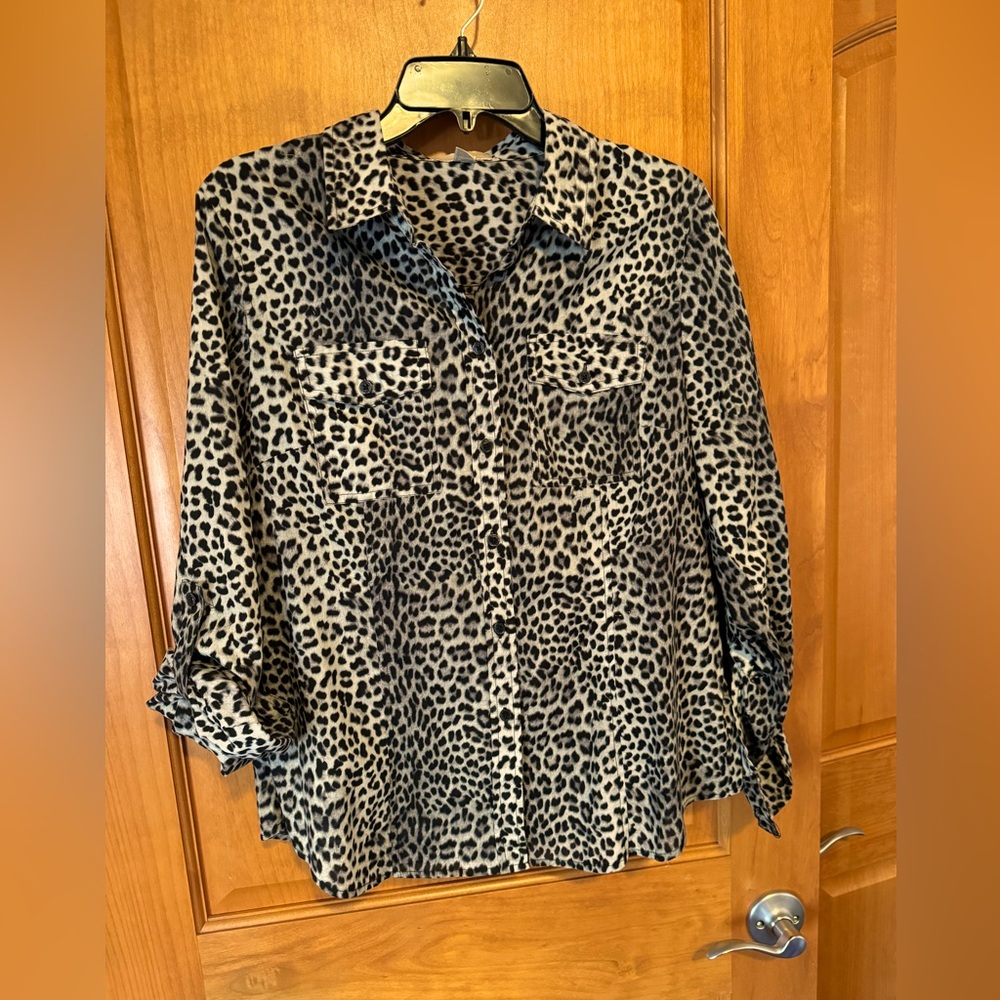 Michael Kors Leopard Print Women's Blouse